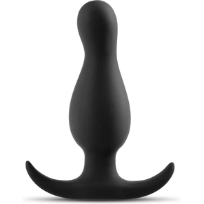  Черная анальная фигурная пробка Platinum Curve Plug 8,9 см 