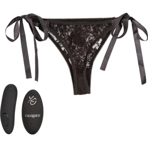  Черные кружевные трусики с вибратором для стимуляции клитора Remote Control Lace Thong Set 