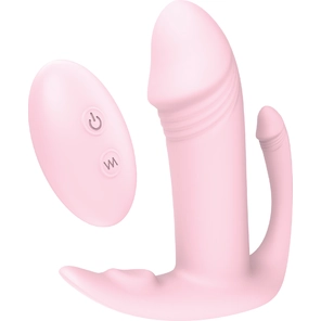  Розовый вибратор REMOTE TRI-PLEASURER 