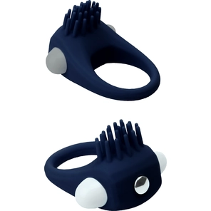  Синее эрекционное виброкольцо Stimu Ring 