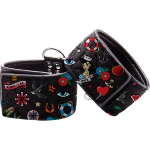  Наножники на цепочке Printed Ankle Cuffs Old School Tattoo Style 