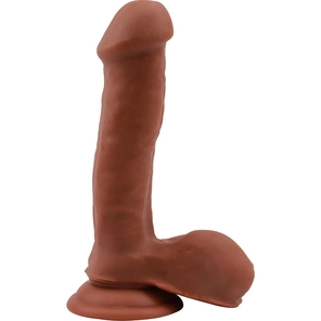  Кофейный фаллоимитатор на присоске Topless Lover 19,2 см 
