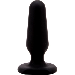  Черная анальная пробка S Silicone Plug 7,3 см 