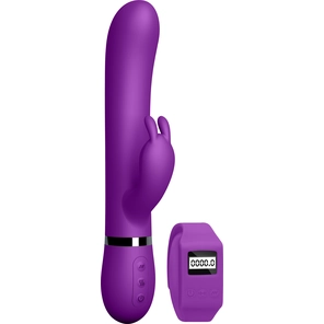  Фиолетовый вибромассажер-кролик Kegel Rabbit с браслетом 22,5 см 