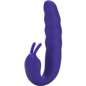  Фиолетовый вибратор Ribbed Dual Stimulator 17 см 