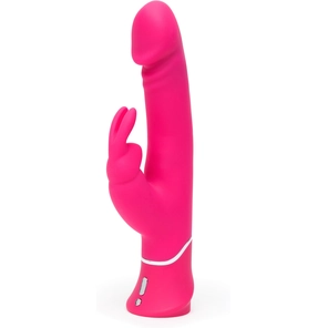  Розовый вибратор-кролик Realistic Dual Density Rechargeable Rabbit Vibrator 25,5 см 