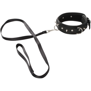  Черный ошейник Collar and Leash с поводком 