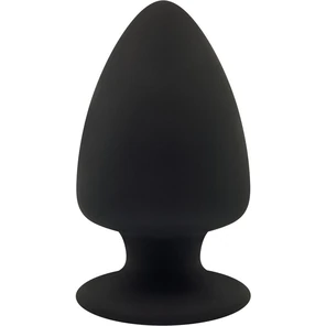  Черная анальная втулка Premium Silicone Plug M 11 см 