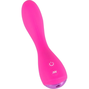 Розовый силиконовый вибратор G-Punkt-Vibrator 16,7 см 