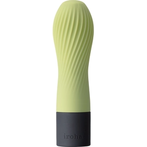 Салатовый рифленый мини-вибратор IROHA ZEN MATCHA 12,7 см 