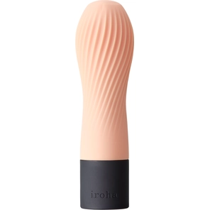 Персиковый рифленый мини-вибратор IROHA ZEN HANACHA 12,7 см 
