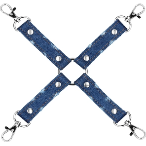  Крестообразный синий фиксатор для оков Roughend Denim Style 