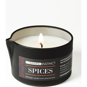  Массажная свеча с феромонами Natural Instinct SPICES 70 мл 
