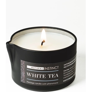  Массажная свеча с феромонами Natural Instinct WHITE TEA 70 мл 