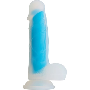  Голубой фаллоимитатор-реалистик So Divine Blue Mamba Dildo 19 см 