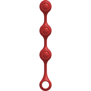  Красные утяжеленные анальные шарики Anal Essentials Weighted Silicone Anal Balls 34,3 см 