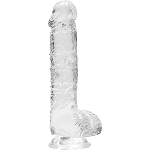  Прозрачный фаллоимитатор Realrock Crystal Clear 6 inch 17 см 