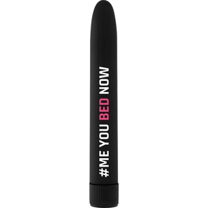  Черный гладкий вибромассажер Feelgood Vibe #Me you bed now 17,2 см 