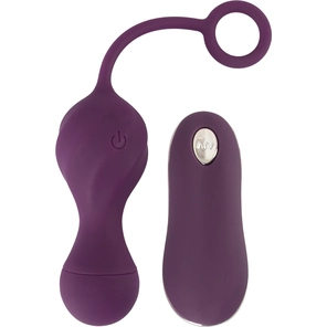  Фиолетовые вагинальные виброшарики Remote Controlled Love Balls 