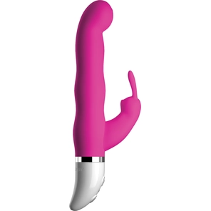  Розовый вибратор-кролик Crush Sweetie 18,2 см 