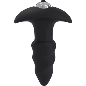  Черная анальная вибровтулка Single Speed Love Arrow Plug 9,8 см 