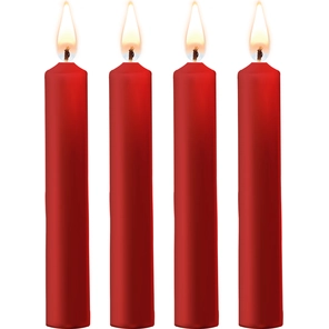  Набор из 4 красных восковых свечей Teasing Wax Candles 
