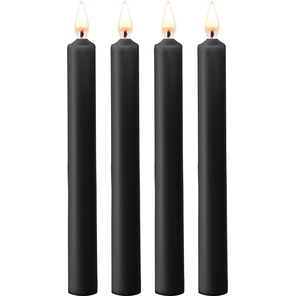  Набор из 4 черных восковых свечей Teasing Wax Candles Large 