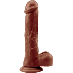  Коричневый фаллоимитатор Devil Inside Penis 22,5 см 