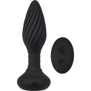  Черный анальный вибростимулятор Frisky Beaded Plug 15,3 см 