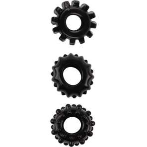  Набор из 3 черных эрекционных колец Set Of 3 Cockrings 