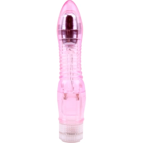  Розовый вибратор Glitters Dual Probe 22,2 см 