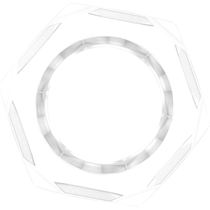  Прозрачное эрекционное кольцо-шестигранник Nust Bolts Cock Ring 