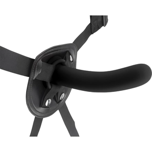  Черный страпон Raw Recruit Strap-On M 15 см 