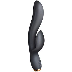  Черный вибратор-кролик Regala Rabbit 22,5 см 