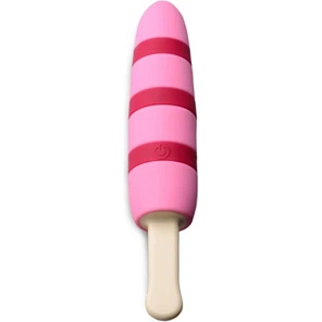  Розовый вибростимулятор-эскимо 10X Popsicle Vibrator 21,6 см 