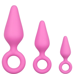  Набор из 3 розовых анальных пробок Pointy Plug Set 