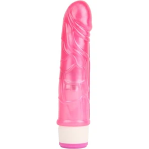  Розовый вибратор-реалистик Stud Rod 17,5 см 