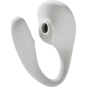  Серый вакуумный стимулятор с отростком Ose 2 Premium Robotic Massager 
