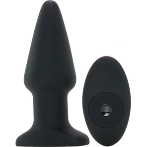  Черная анальная пробка Model R Smooth Rimming Plug with Remote 14,2 см 