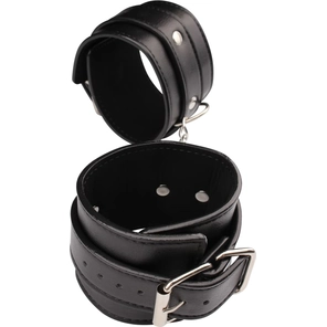 Черные кожаные наручники Classic Hand Cuffs 