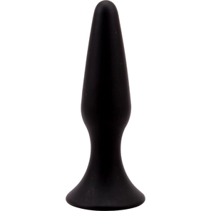  Черная анальная пробка L Silicone Plug 12,8 см 