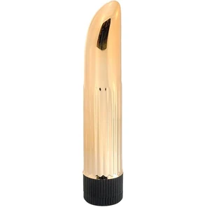  Золотистый миниатюрный вибратор Gold Ladyfinger 13 см 