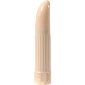  Миниатюрный вибратор Ladyfinger телесного цвета 13 см 