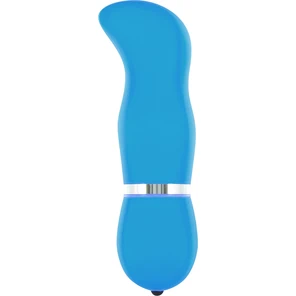 Синий вибромассажер с загнутой головкой FUNKY VIBELICIOUS G SPOT 12 см 