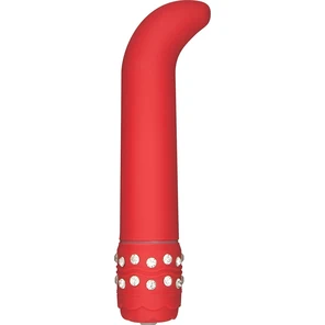  Красный стимулятор точки G CRYSTAL G-SPOT с вибрацией 15 см. 