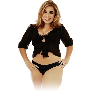  Трусики с вибропулей Plus Size Black 