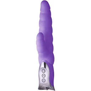  Фиолетовый ротатор с клиторальной стимуляцией VIBE THERAPY REGAL 26,5 см 