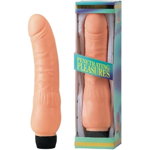  Телесный вибратор VINYL P-SHAPE 24 см 