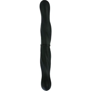  Чёрный двусторонний фаллоимитатор COUTURE COLL COMPAGNIA 33,5 см 