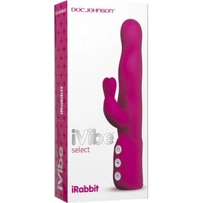  Розовый хай-тек вибромассажер iVibe Select iRabbit 26 см 